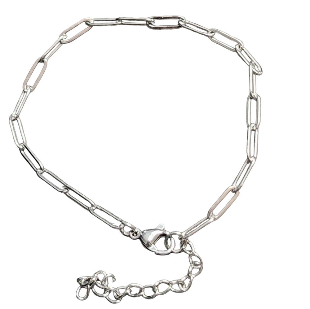 Stainless Steel Paperclip Chain Bracelet